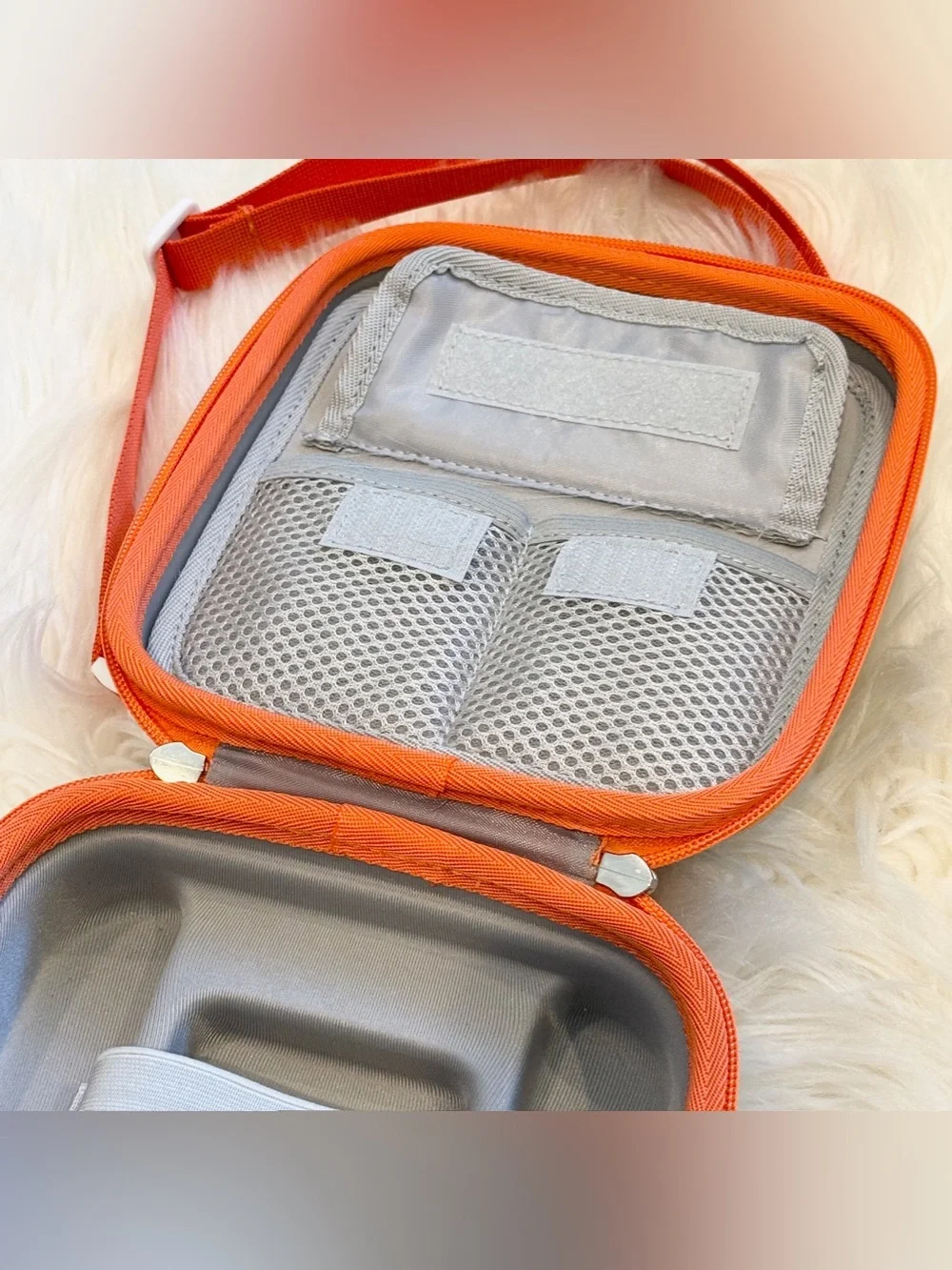 Kids Yoto Mini Player Hard Carrying Travel Case with Strap Orange/Gray